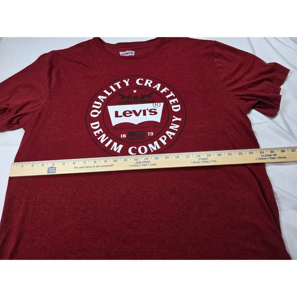 Levi's Quality Crafted Denim Company Red T-Shirt XL